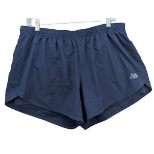 NB New Balance 2 In 1 Shorts  Women Sz 32 Blue Activewear Running Athletic Lined